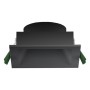 I350N Ghiera 88x88mm fisso - Foro 75x75mm Nero
